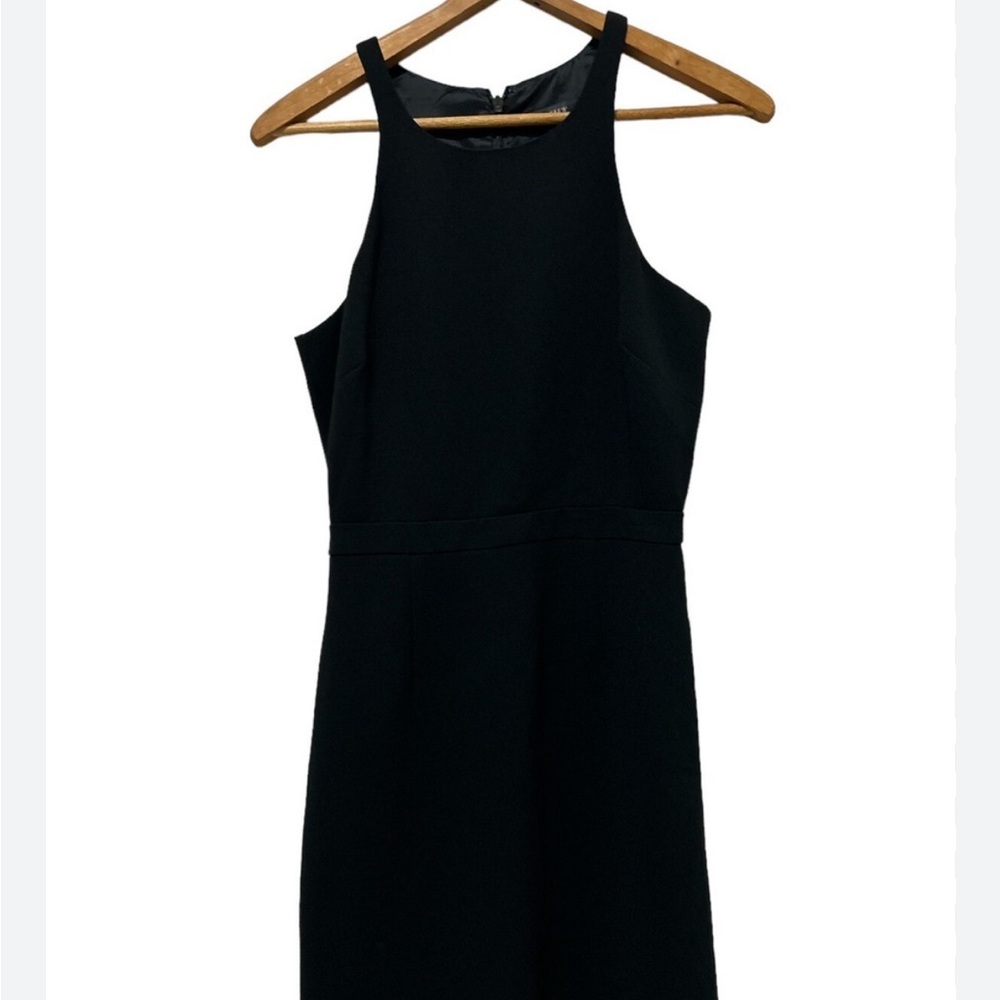 J. Crew Black Halter Sheath Midi Dress